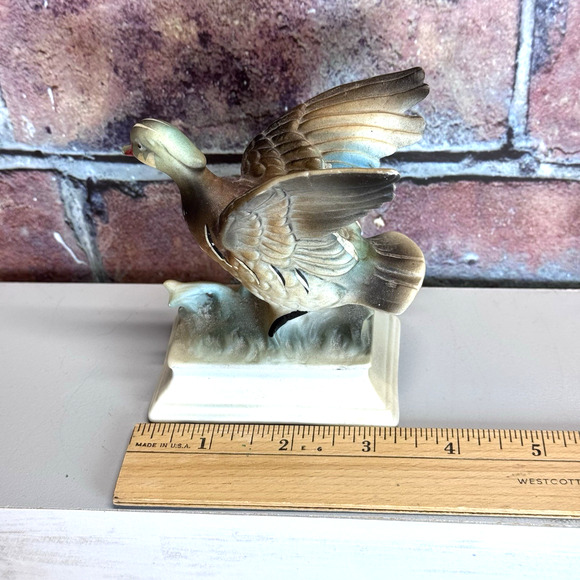 Vintage Porcelain Wood Duck Bird Figurine Napcoware Japan 7164 Hand-painted - Picture 4 of 7